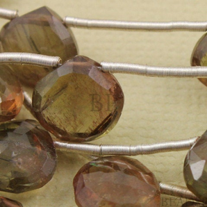 Andusolite Rose Brown Faceted Heart Drops, (And7-8Hrt). - Beadspoint