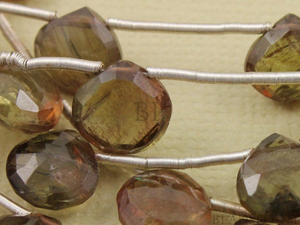 Andusolite Rose Brown Faceted Heart Drops, (And7-8Hrt). - Beadspoint