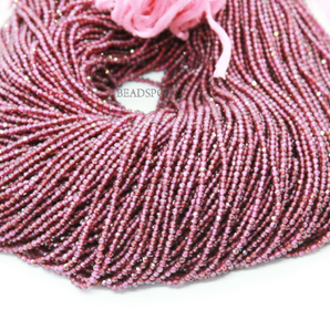 Rhodolite Garnet Micro Faceted Rondelles, (RHODO-2.5RNDL) - Beadspoint