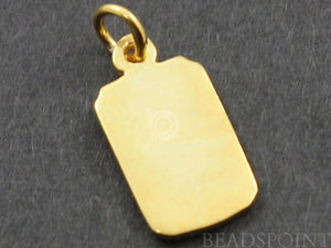 24K Gold Vermeil Over Sterling Silver Charm  --VM/CH11/CR8 - Beadspoint