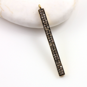 Pave Diamond Bar Pendant, (DCH/CR144) - Beadspoint