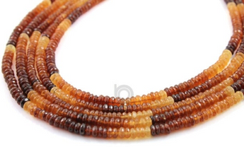 African Hassonite Garnet Faceted Rondelles,  (HSGR6Frndl) - Beadspoint
