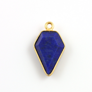 Lapis Small Faceted Arrowhead Bezel, (BZC9019/LAP/SM) - Beadspoint