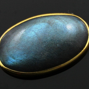 Labradorite Smooth Oval Connector, (LAB14x24) - Beadspoint