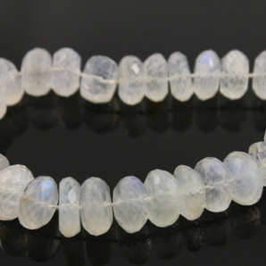 Rainbow Moonstone Faceted  Roundels,  6 Inches (RM/frndl/7-9) - Beadspoint