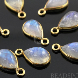 Rainbow Moonstone Smooth Bezel, (RNM9x16) - Beadspoint