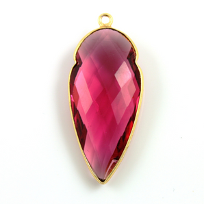 Pink Tourmaline Faceted Arrowhead Bezel, (BZC9023/PTR/SM) - Beadspoint