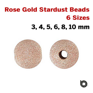 Rose Gold Filled Stardust Roundel Beads, 6 Sizes, (RG/580) - Beadspoint