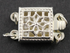 Sterling Silver Filigree Box Clasp w/ 2 Rings, (SS/956/2)