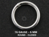 Sterling Silver 16 GA Closed Jump Ring,   (SS/JR16/6C)