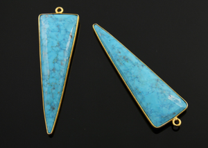 Turquoise Faceted Long Arrow Pendant, (TURQ-602) - Beadspoint