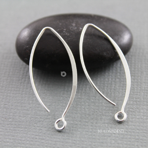 Sterling Silver French Hook Ear Wires, (SS/699) - Beadspoint