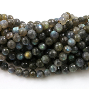 Labradorite Faceted Round beads,(LAB/FRND/9-10) - Beadspoint