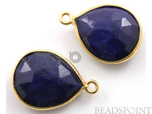 Dyed Sapphire Faceted Baby Pear Bezel, (BZC7393-B) - Beadspoint
