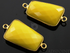 Yellow Turquoise Faceted Fancy Connector, (BZC7387-B)