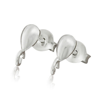 Sterling Silver Teardrop Earrings Post, (STD-009) - Beadspoint