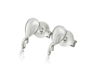 Sterling Silver Teardrop Earrings Post, (STD-009) - Beadspoint