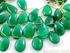 Green Onyx Large Faceted Flat Pear ,(GRX15x22PEAR)
