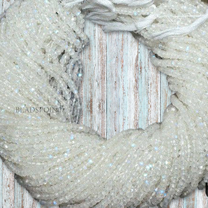 Rainbow Moonstone Rondelles Beads, (RMNS375RNDL) - Beadspoint