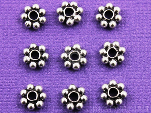 Bali Sterling Silver 3.5mm Daisy Bead Spacer,50 Pieces,(BA5151) - Beadspoint