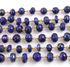 Lapis Faceted Wire Wrapped Rosary Chain in Yellow Gold, 7-8 mm, (RS-LAP-172)