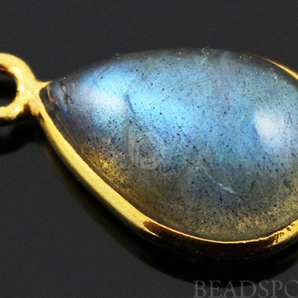 Labradorite Smooth Bezel Baby Pear,  (LABP013) - Beadspoint