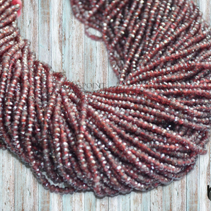 Garnet Faceted Roundel Beads, (GNT335RNDL) - Beadspoint