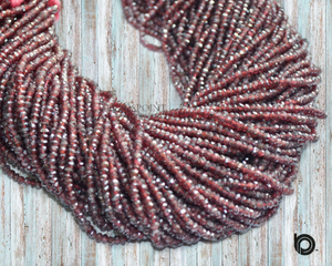 Garnet Faceted Roundel Beads, (GNT335RNDL) - Beadspoint