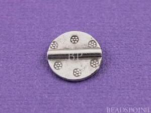 Hill Tribe Karen Silver Flat Disc Spacer Bead, (8206-TH) - Beadspoint
