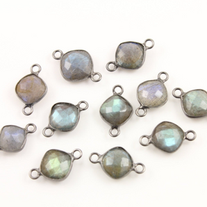 Labradorite Faceted Cushion Connector, (Lab/CNT/2004) - Beadspoint