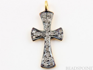 Pave Diamond Cross Charm ( DCH-102) - Beadspoint