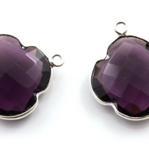 Purple Amethyst Faceted Bezel, (SSBZC8018) - Beadspoint