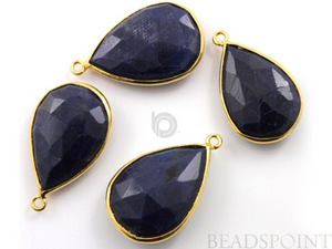 Dyed Sapphire Faceted Pear Bezel, (BZC8002-E) - Beadspoint