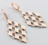 Pave Diamond Earrings, Pave Diamond Chevron Earrings, Chevron Earrings, Rose Gold Diamond Earrings, Diamond Fancy Earrings (DER-135)