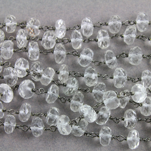 Crystal Faceted Wire Wrapped Rosary, (RS-CRY-151) - Beadspoint