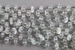 Crystal Faceted Wire Wrapped Rosary, (RS-CRY-151) - Beadspoint