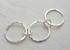 Sterling Silver Hammered Rings Connector, ( SS/906/10)