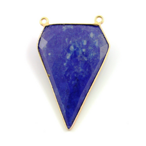 Lapis Small Arrow head Bezel, Gold Vermeil (LPS/23X34) - Beadspoint