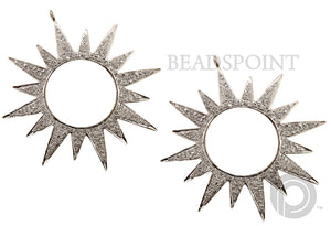 Pave Diamond Open Sun Pendant -- DP-0898 - Beadspoint