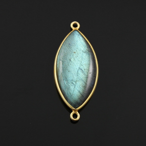 Labradorite Faceted Marquise Connector, (LABMQT04) - Beadspoint