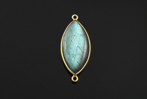 Labradorite Faceted Marquise Connector, (LABMQT04) - Beadspoint