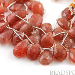 Sunstone Faceted Pear Drops,(SUN10x14PEAR) - Beadspoint