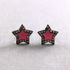 Pave Diamond Enamel Star Earrings, (DER-150)