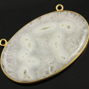 White Solar Quartz Stone Pendant,(SLQ-175) - Beadspoint