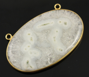 White Solar Quartz Stone Pendant,(SLQ-175) - Beadspoint