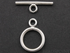 Sterling Silver Textured  Toggle Clasp,(SS/1079)