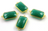 Green Onyx Faceted Rectangle Connector, (BZC8058)
