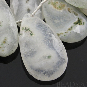 Solar Quartz Faceted Pear Drops,  (SLRq/PR/14x26) - Beadspoint