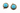 Turquoise w/ White Sapphire, (A-208/TURQ) - Beadspoint
