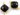 Black Onyx Faceted Cushion Connector, (BZC3028) - Beadspoint